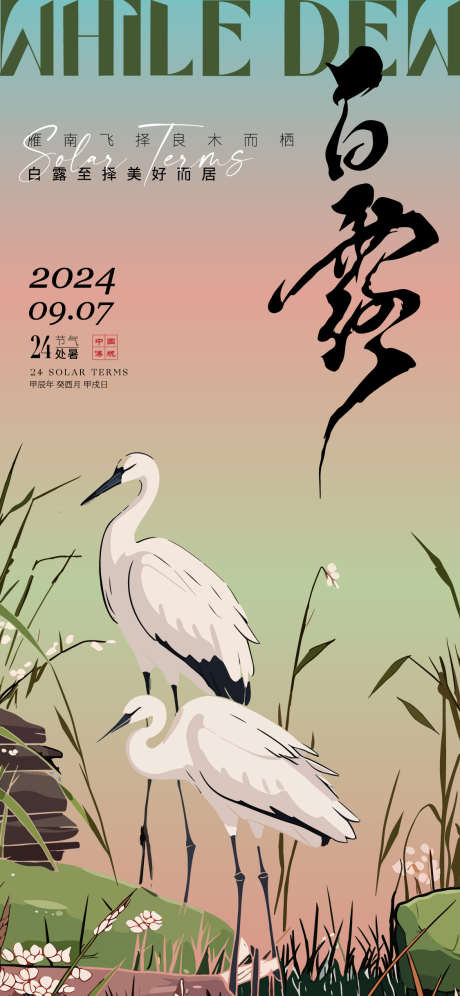 白露节气海报_源文件下载_AI格式_1125X2436像素-中式,芦苇,白鹭-作品编号:2025022714284981-志设-zs9.com