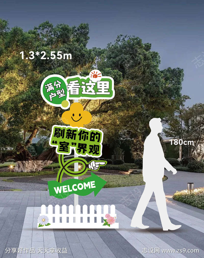 异形互动指示牌