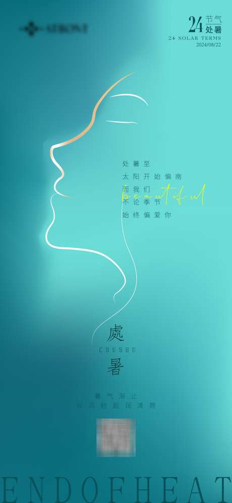 医美处暑海报_源文件下载_AI格式_1125X2436像素-侧脸,线条,处暑-作品编号:2025030414111060-志设-zs9.com