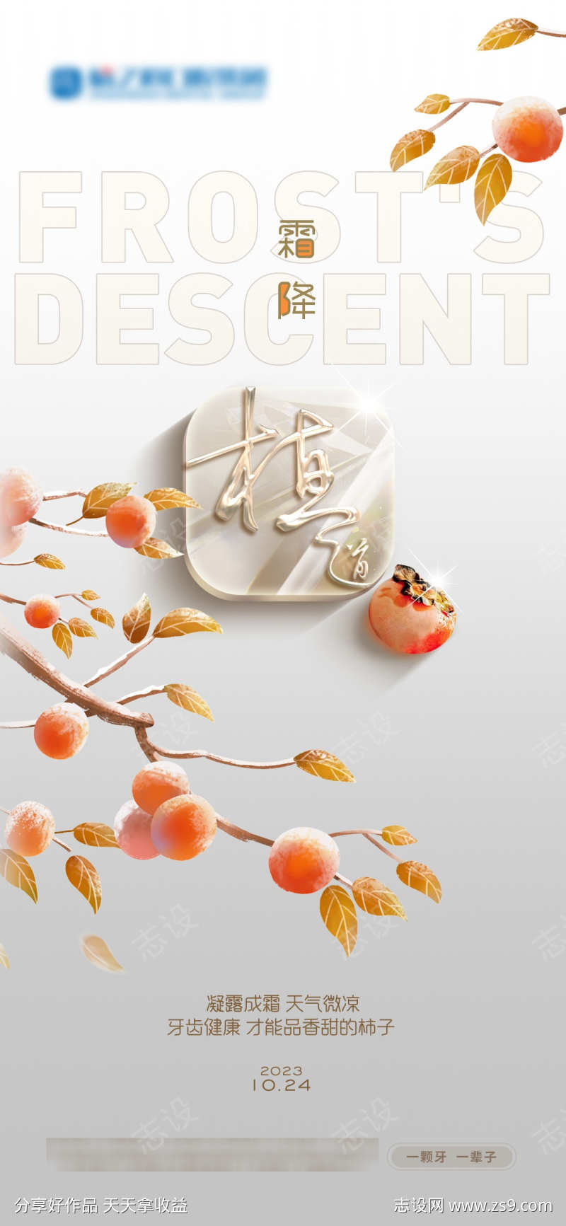 霜降海报宣传