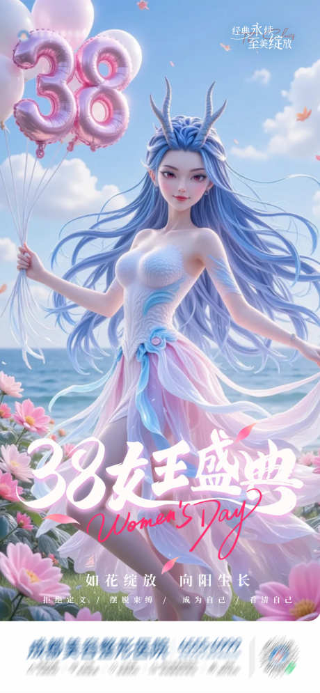 哪吒热点38妇女节女神节唯美创意海报_源文件下载_PSD格式_1284X2778像素-热点,节日,三八-作品编号:2025030708549380-志设-zs9.com