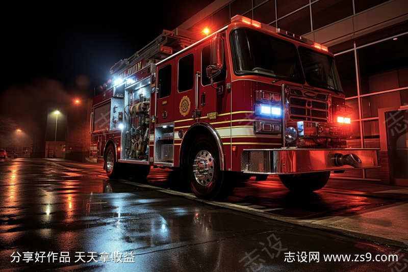 消防车紧急救援音效