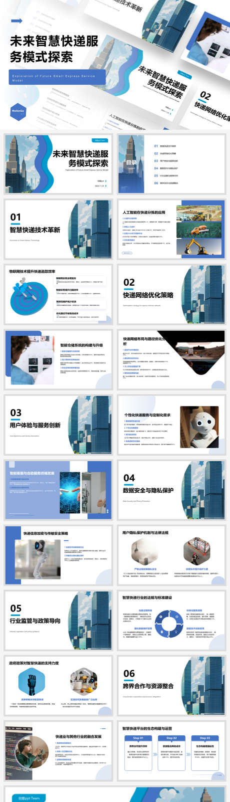 未来智慧快递服务模式探索ppt设计_源文件下载_PPT,PPTX格式_1920X7614像素-模式,服务,快递-作品编号:2025031010188483-志设-zs9.com