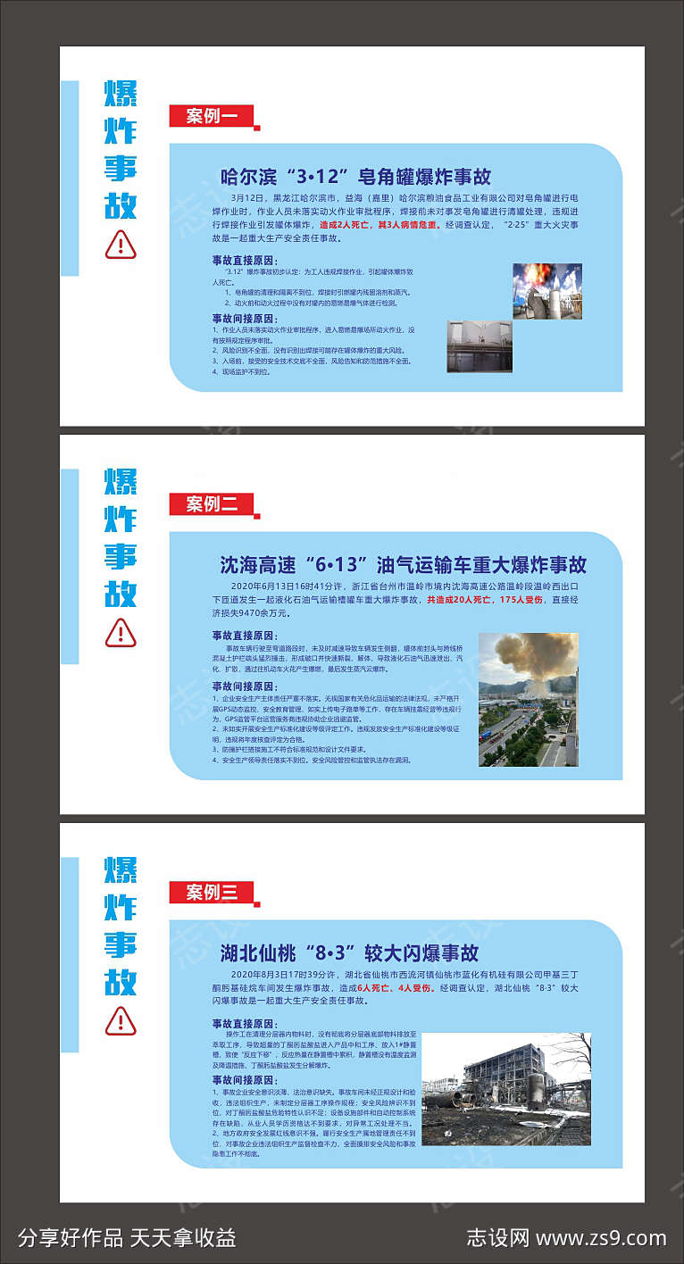 爆炸事故展板