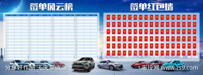 汽车红包墙