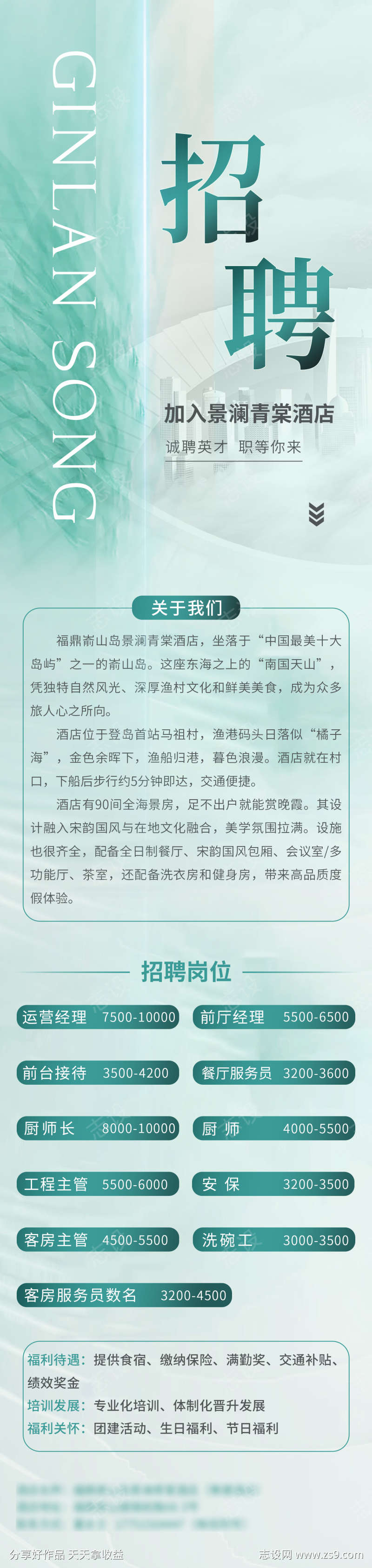 酒店招聘长图