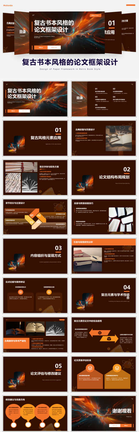 复古书本风格的论文框架设计ppt_源文件下载_PPTX格式_1920X5966像素-设计,框架,论文-作品编号:2025031315538132-志设-zs9.com