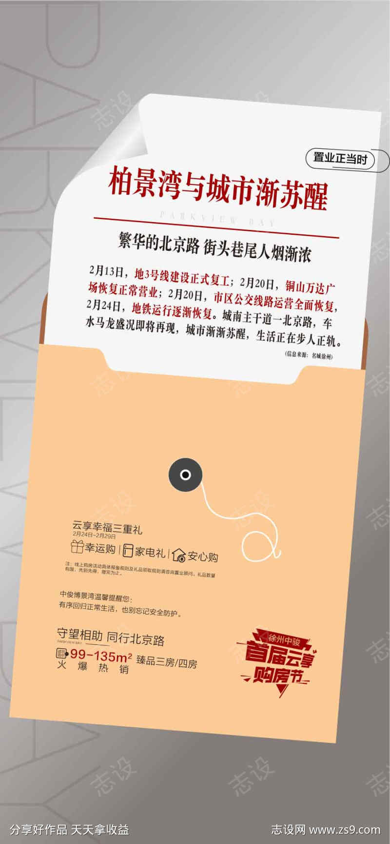 地产重磅新闻利好消息政策海报