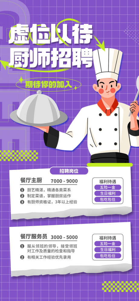 厨师招聘海报_源文件下载_PSD格式_1242X2688像素-招聘,餐厅,展架-作品编号:2025031413019386-志设-zs9.com