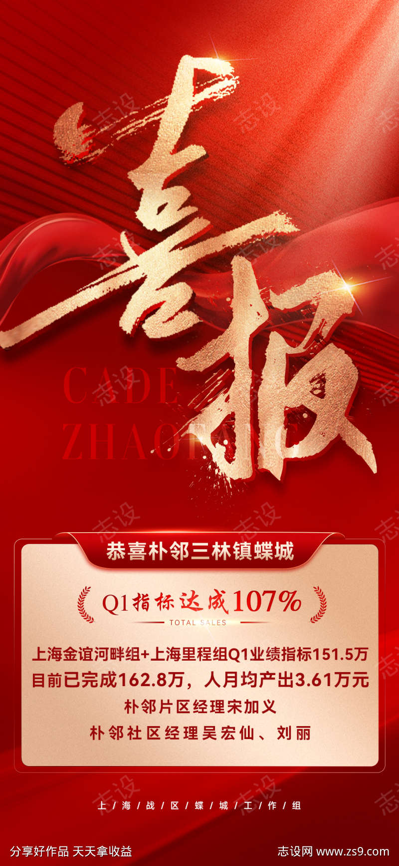 喜报宣传海报