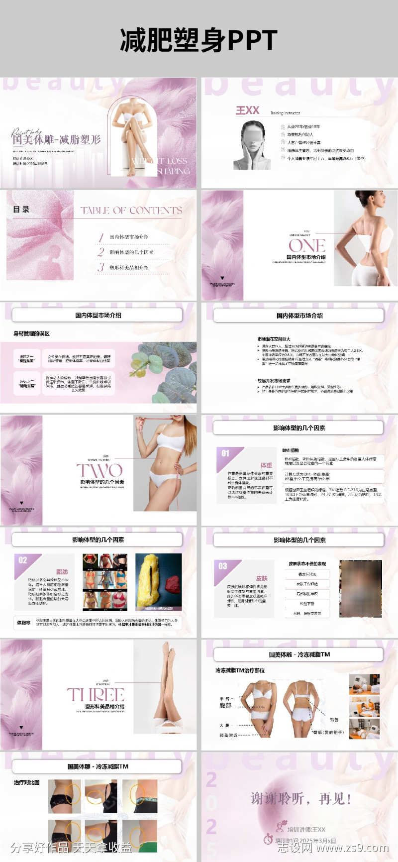 医美减肥塑身宣传PPT