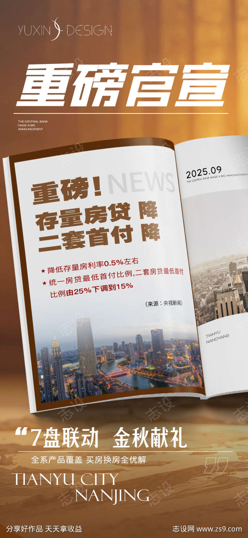 地产新闻政策利好单图