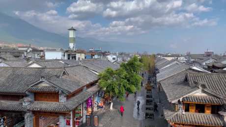 云南著名旅游景区大理古城_视频素材下载_MP4格式_1920X1080像素-旅游景区,旅游出行,古城-作品编号:2025032108411282-源文件库-ywjfx.cn