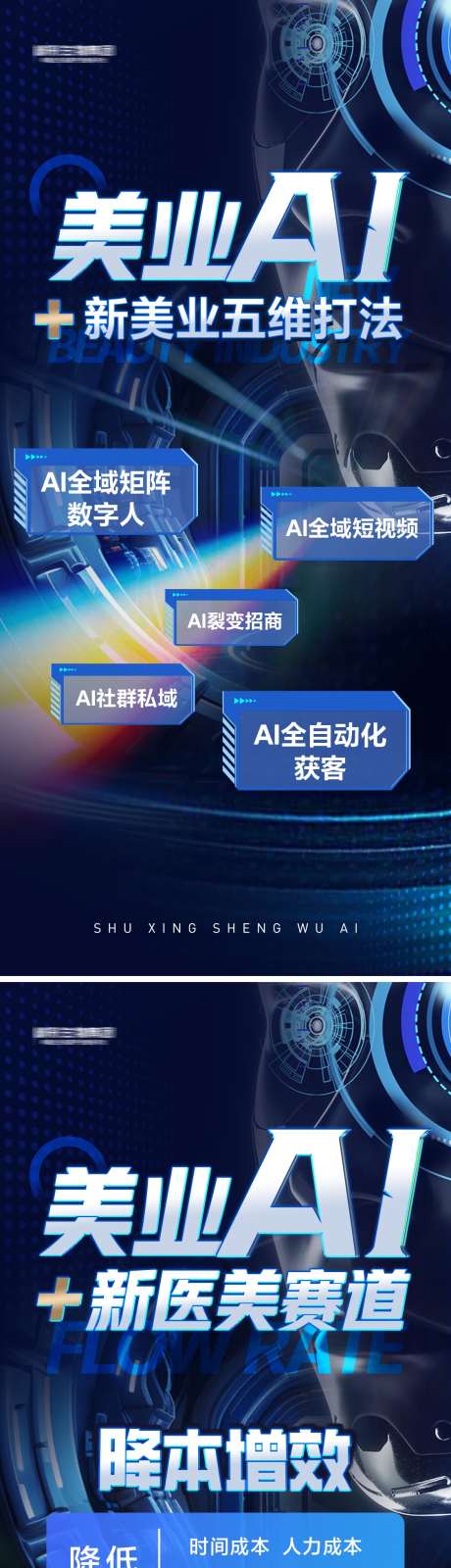 医美AI人工智能招商海报_源文件下载_PSD格式_1125X2436像素-机器人,商机,项目-作品编号:2025032011528004-志设-zs9.com
