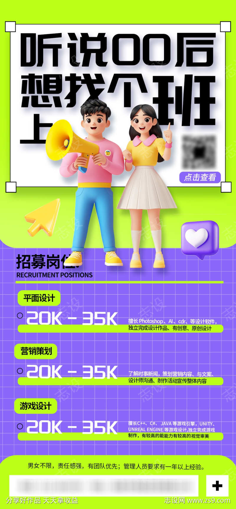 招聘职位海报