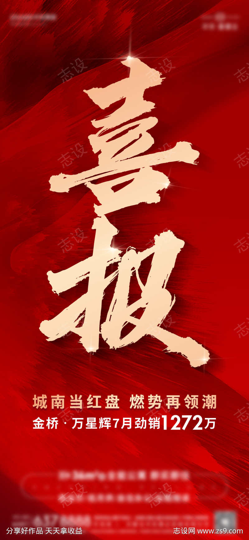 喜报单图海报
