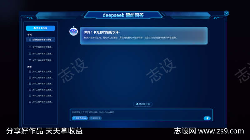 ai人工智能对话界面deepseek