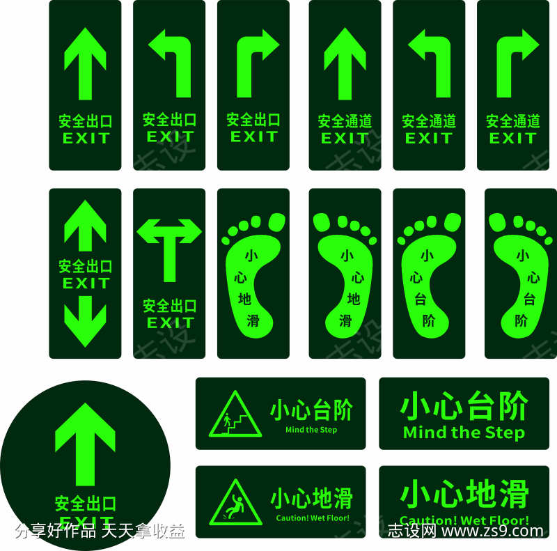 地贴指引牌