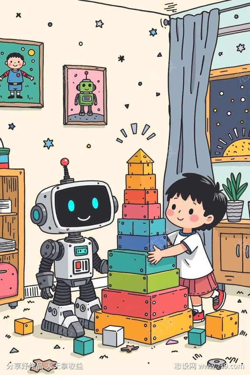 卡通童趣绘本简笔画致纯真的我