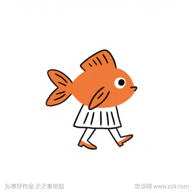 荒诞风手绘小插画