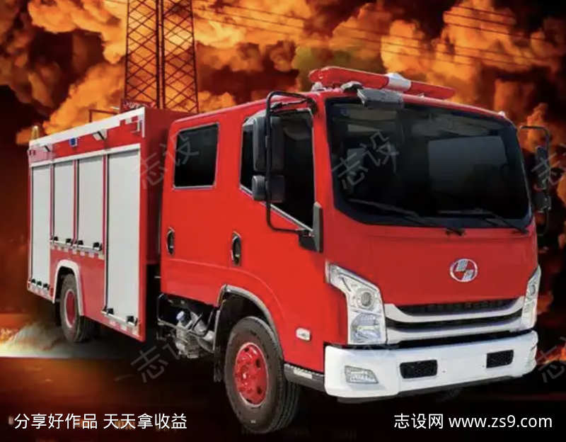 消防车救火鸣笛声