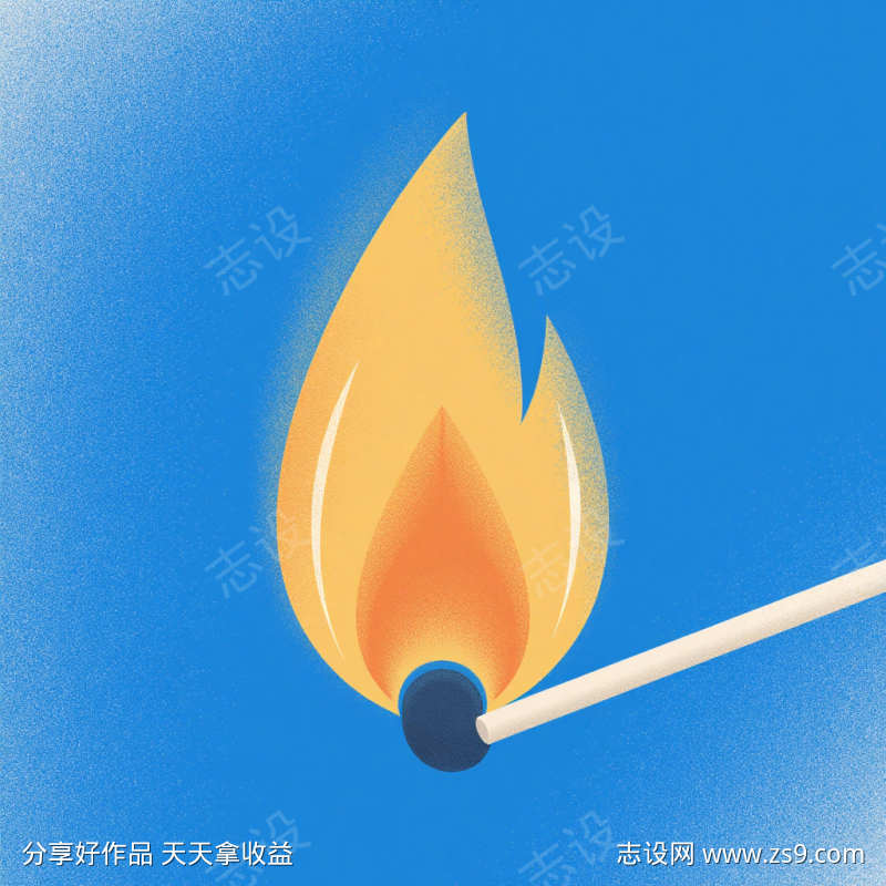 高质感哲学极简扁平插画