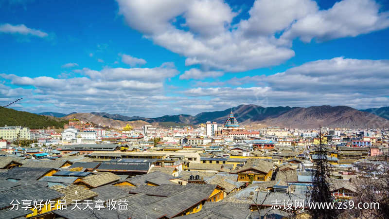冬季云南香格里拉天空
