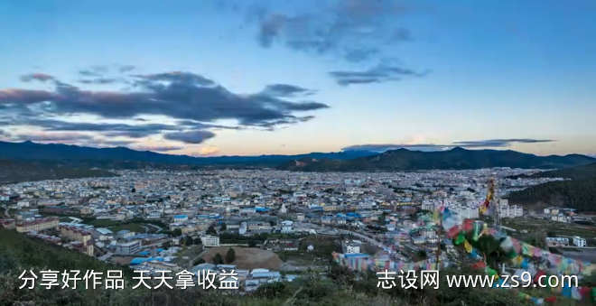 云南香格里拉日转夜