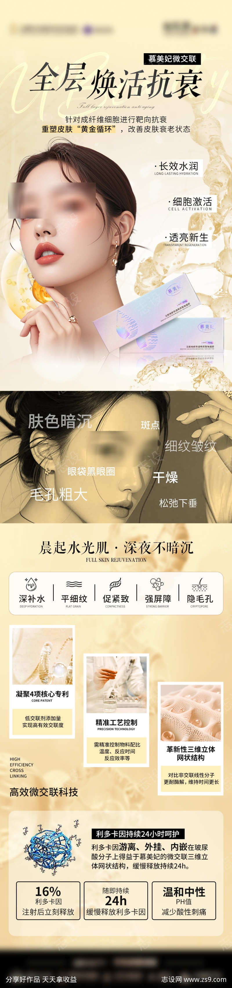 医美玻尿酸产品介绍海报长页