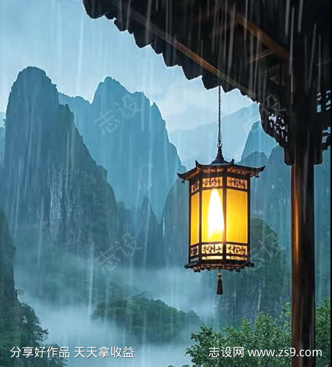 屋顶窗户上的雨声音音效