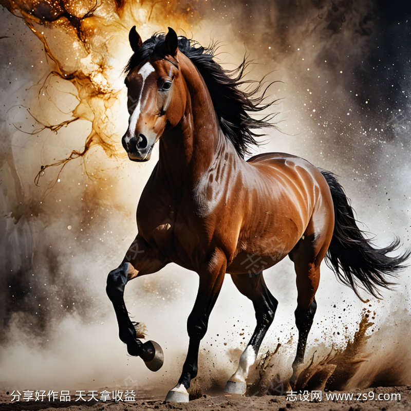 马蹄踏在地上的声音