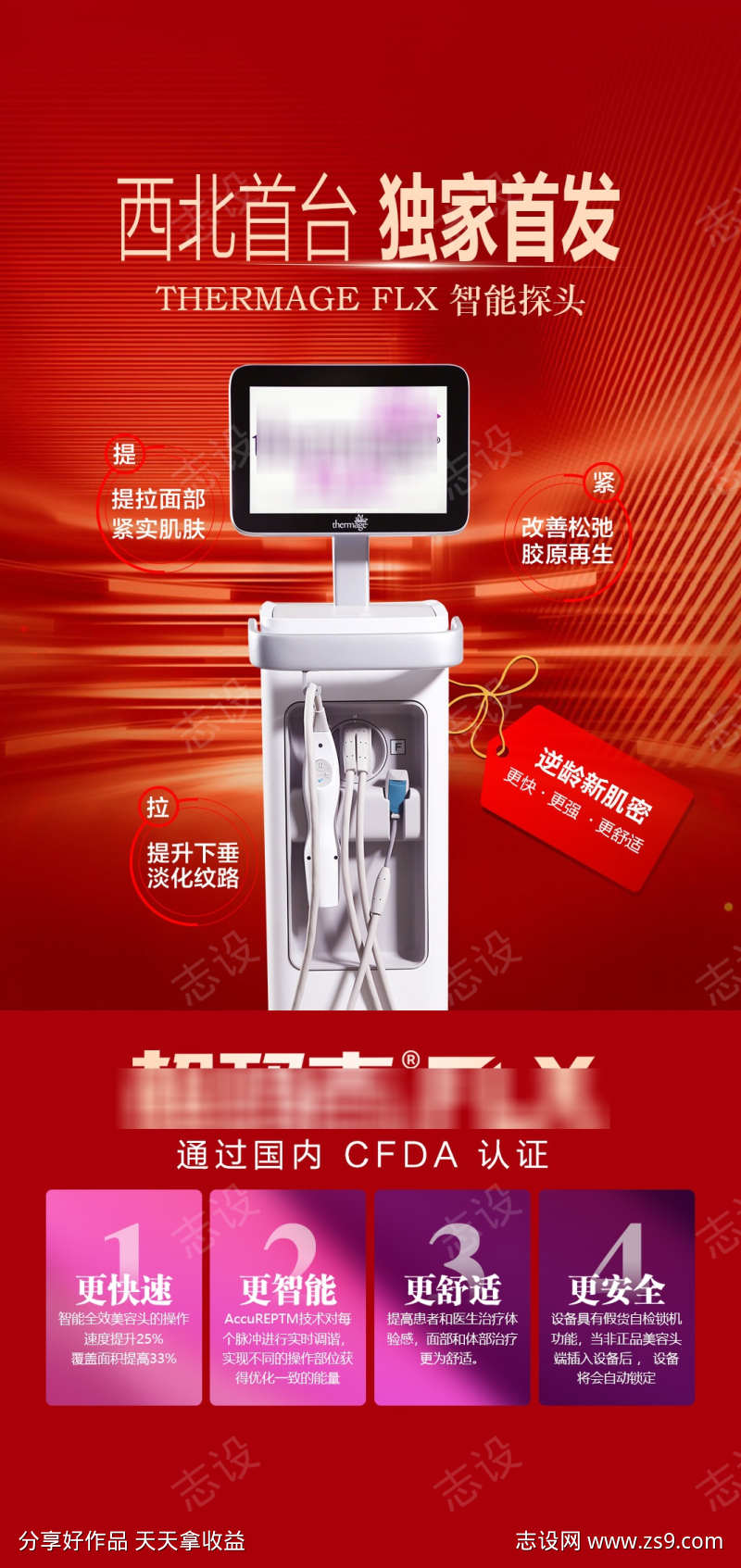 医美5代热玛吉超玛吉仪器海报