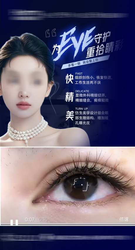 医美眼综合视频框_源文件下载_PSD格式_1080X2000像素-眼综合,海报,蓝色-作品编号:2025032811148588-志设-zs9.com