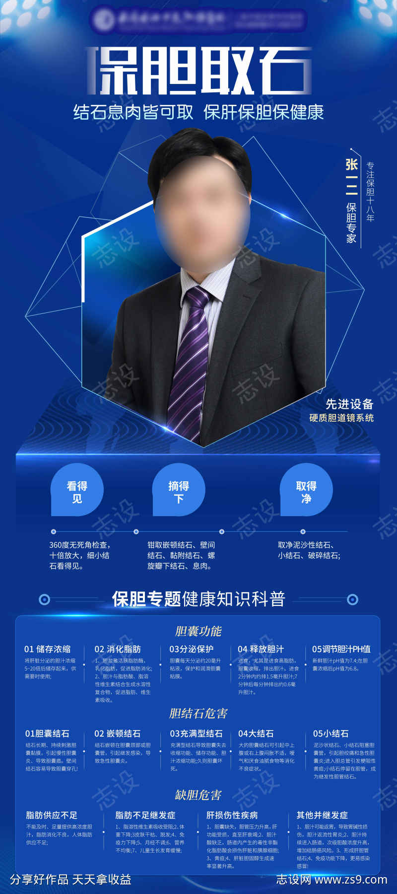 保胆取石专家展架