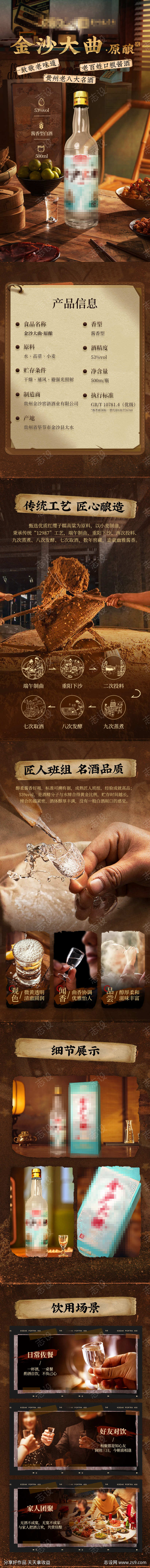 酒类复古风详情页