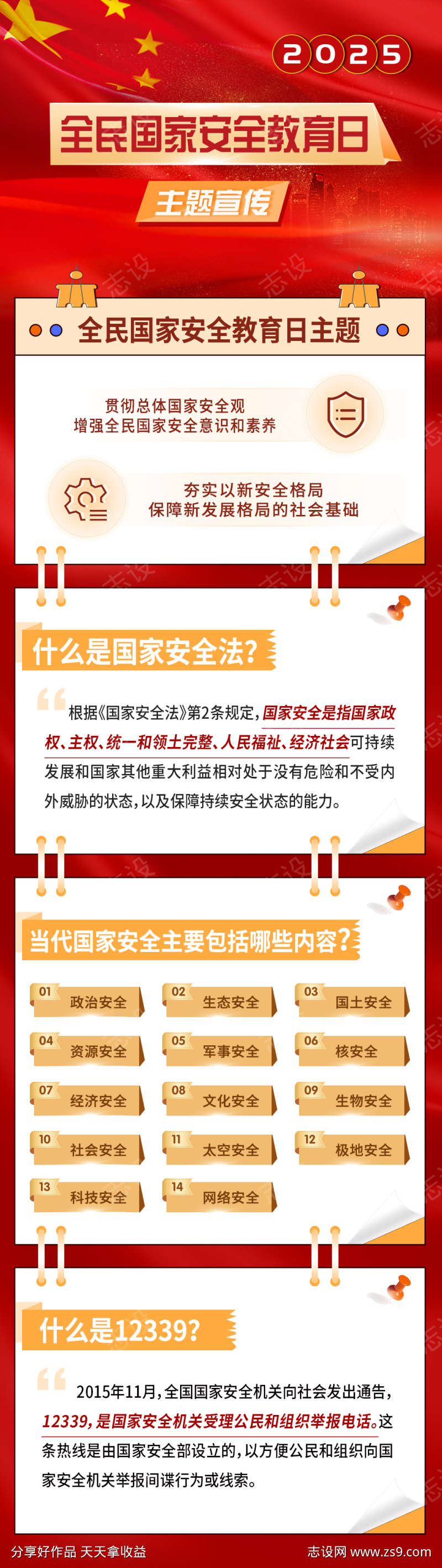 国家安全教育日主题宣传长图