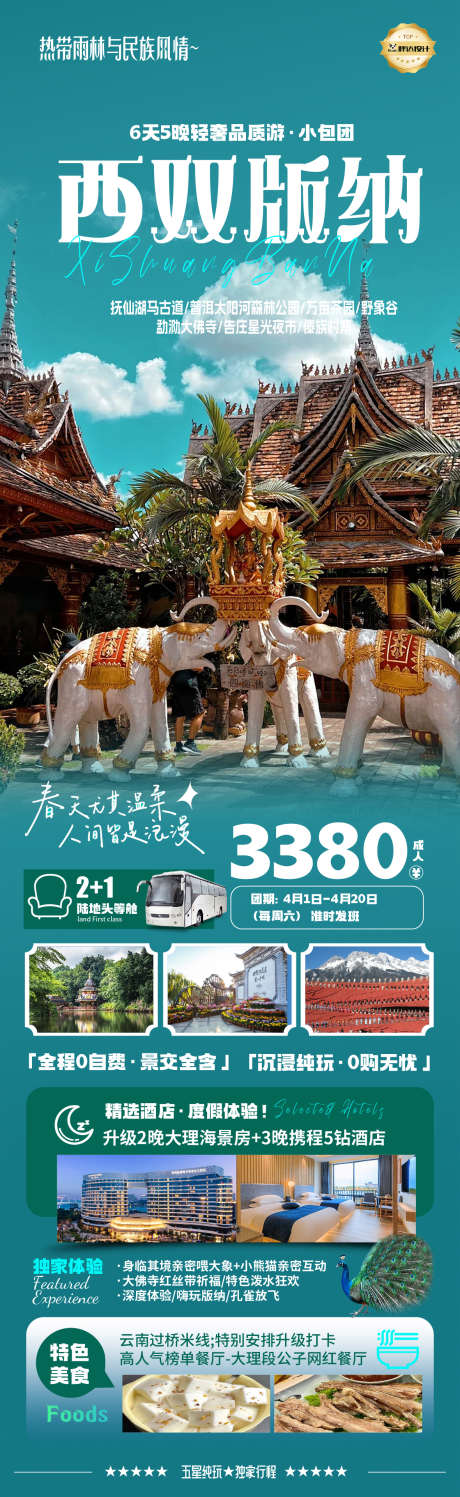 西双版纳云南海报旅游_源文件下载_AI,PSD格式_1180X3839像素-旅游,度假,奢华-作品编号:2025040311579687-志设-zs9.com