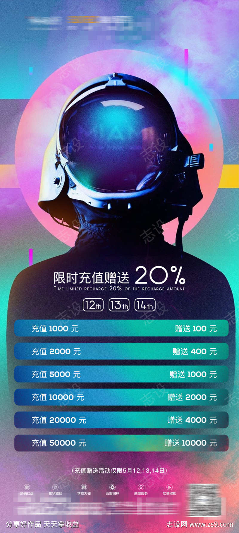 酒吧充值海报