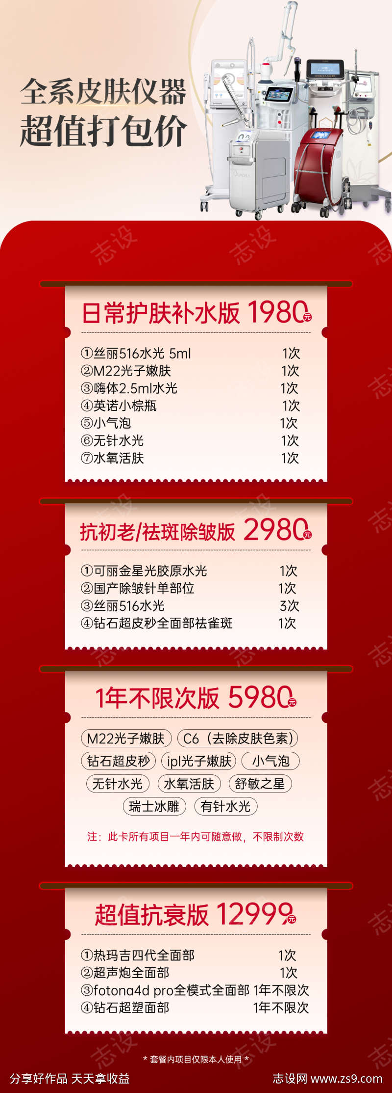 医美仪器联合抗衰政策创意海报