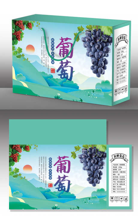 新鲜葡萄水果包装盒礼盒设计_源文件下载_PSD格式_1500X2401像素-礼盒,包装盒,水果-作品编号:2025040613197523-志设-zs9.com