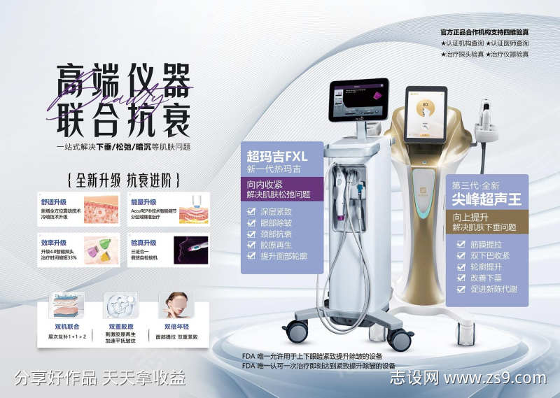 抗衰仪器热超联合超玛吉超声王灯箱