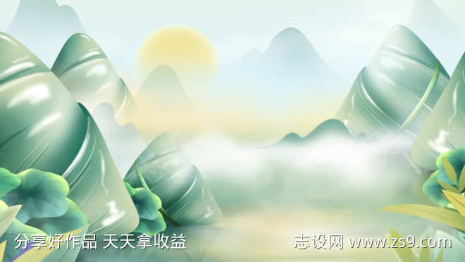 端午节粽子背景视频