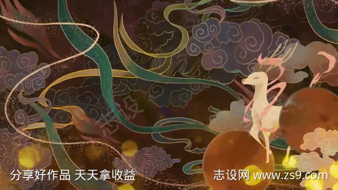 中国风敦煌背景视频