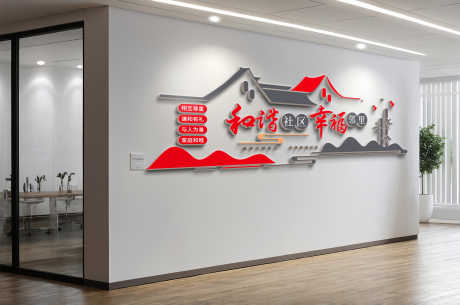 和谐社区幸福邻里小区文化墙_源文件下载_AI格式_5000X3315像素-小区,邻里,幸福-作品编号:2025040910295290-志设-zs9.com