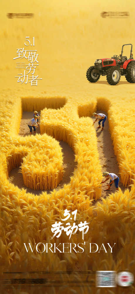 五一海报画面_源文件下载_PSD格式_1080X2340像素-麦田,劳动,五一-作品编号:2025040911072584-志设-zs9.com
