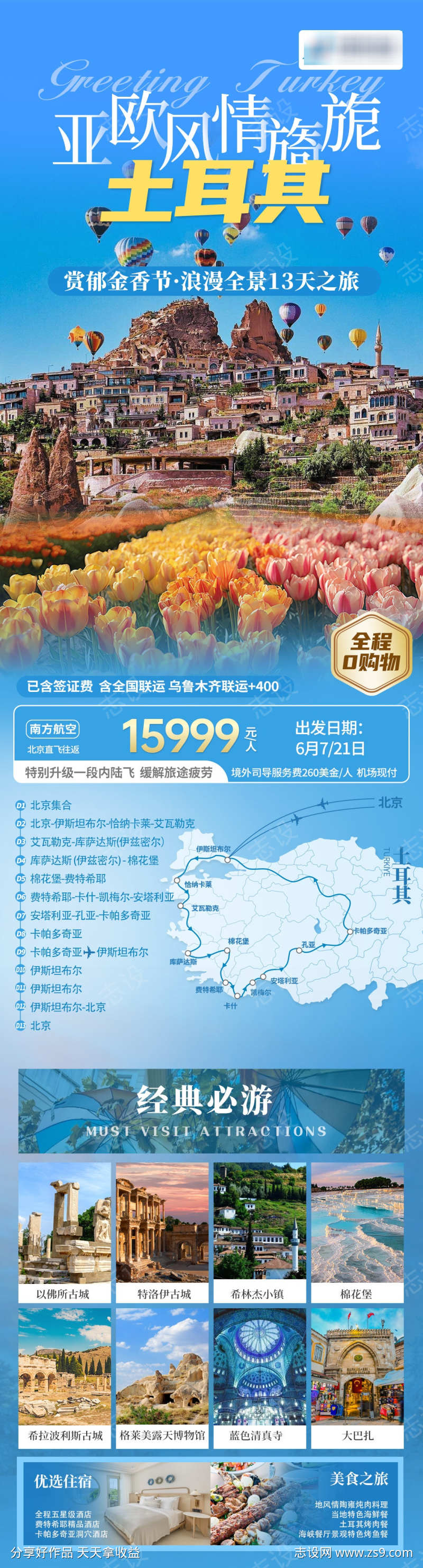 土耳其旖旎郁金香蓝色