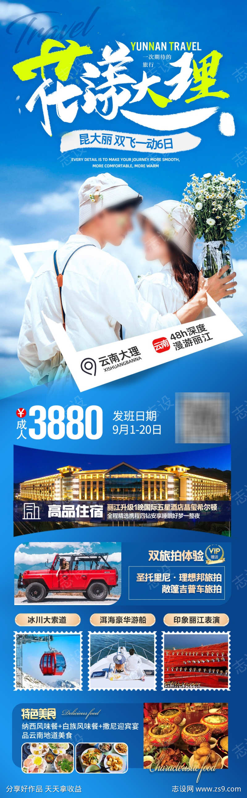 云南西双版纳旅游海报版纳