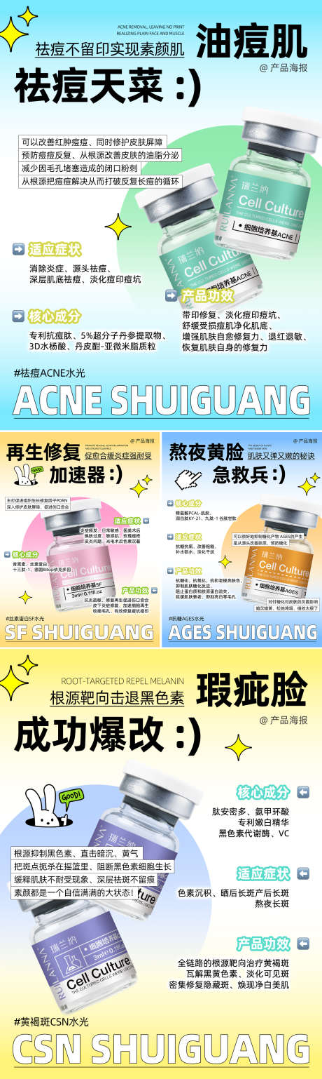小红书扁平化水光系列海报_源文件下载_PSD格式_1440X4816像素-扁平,系列,功效-作品编号:2025041013504109-源文件库-ywjfx.cn