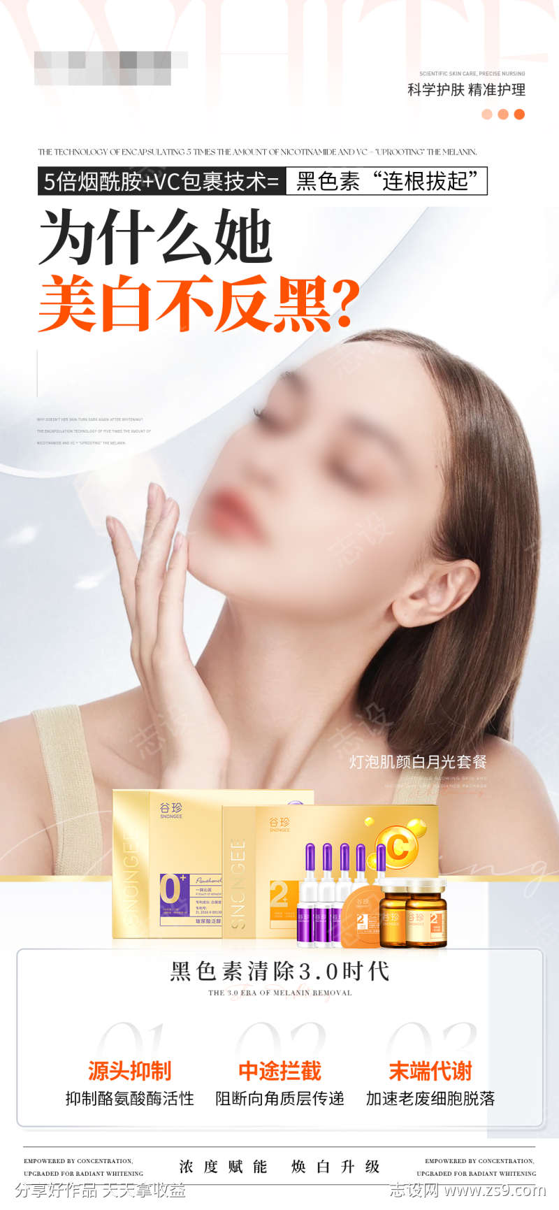 美白去黑产品海报