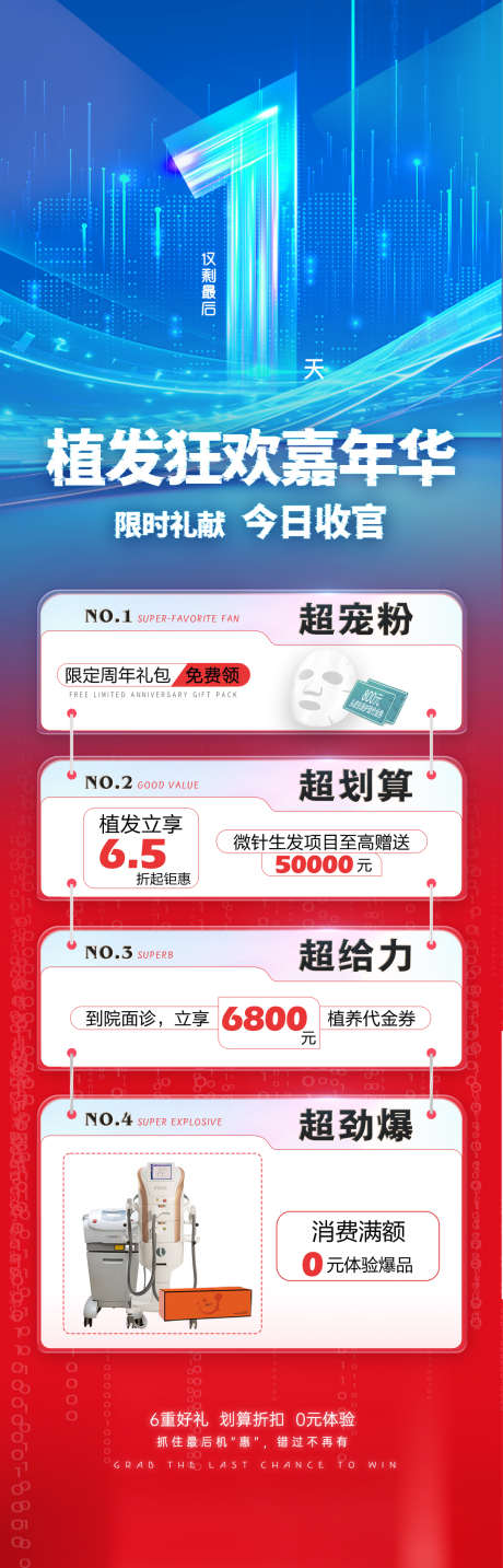 医美植发活动详情页_源文件下载_PSD格式_1080X3365像素-蓝红色,活动,植发-作品编号:2025041209375368-志设-zs9.com